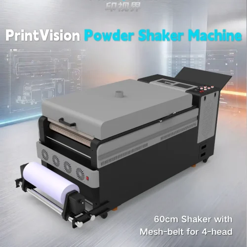 PrintVision 60cm High-Speed DTF Powder Shaker Machine - Mesh Belt Curing Machine for 4-Head DTF Printers