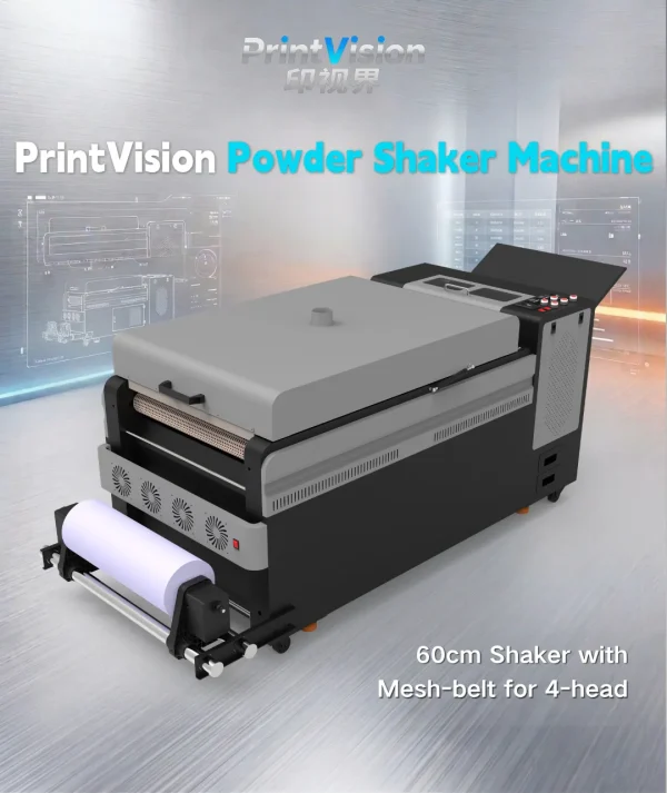 PrintVision 60cm High-Speed DTF Powder Shaker Machine - Mesh Belt Curing Machine for 4-Head DTF Printers