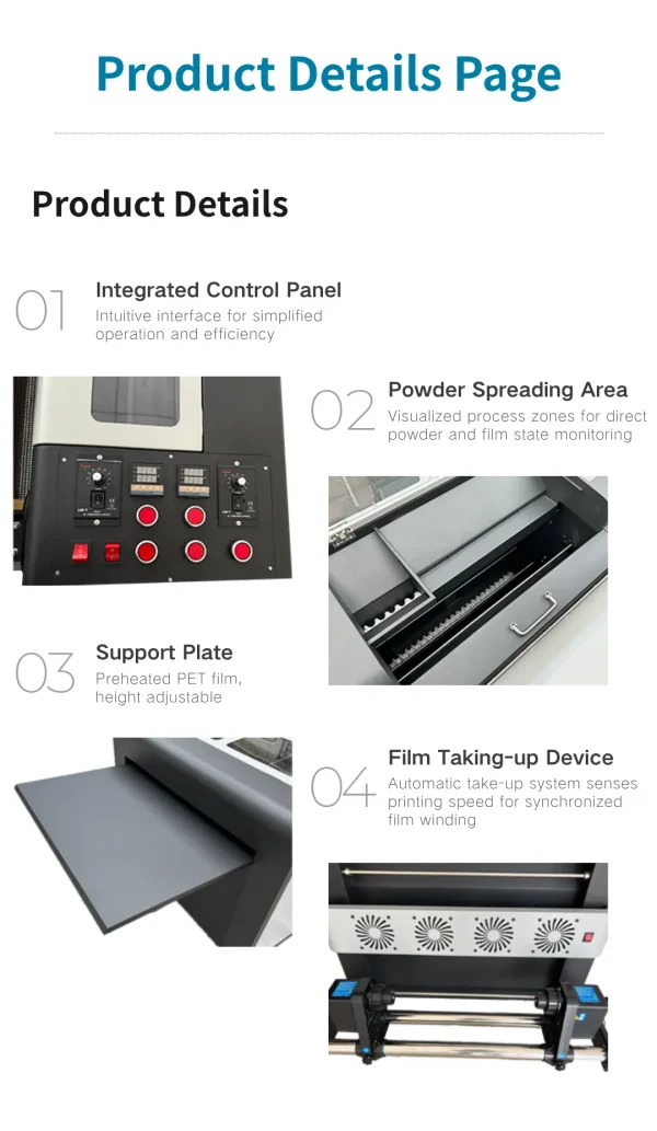 PrintVision 60cm DTF Powder Shaker Machine – High-Efficiency Mesh Belt Curing Machine for 2-Head DTF Printers