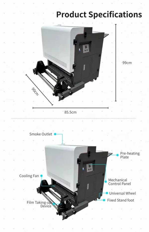 Industrial-Inkjet-1778463458601-8 PrintVision 60cm Vertical DTF Powder Shaker Machine – Space-Saving Curing System