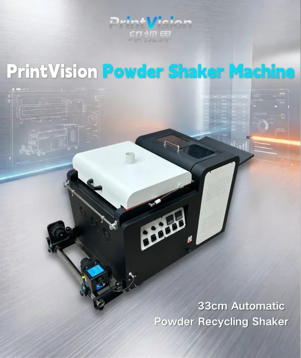 PrintVision 33cm Automatic Powder Recycling DTF Shaker – Advanced A3 Curing Machine