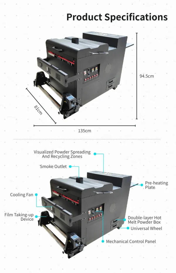 Wholesale-Printer-1778464275935-8 PrintVision 60cm DTF Powder Shaker Machine – Standard Mechanical Curing System