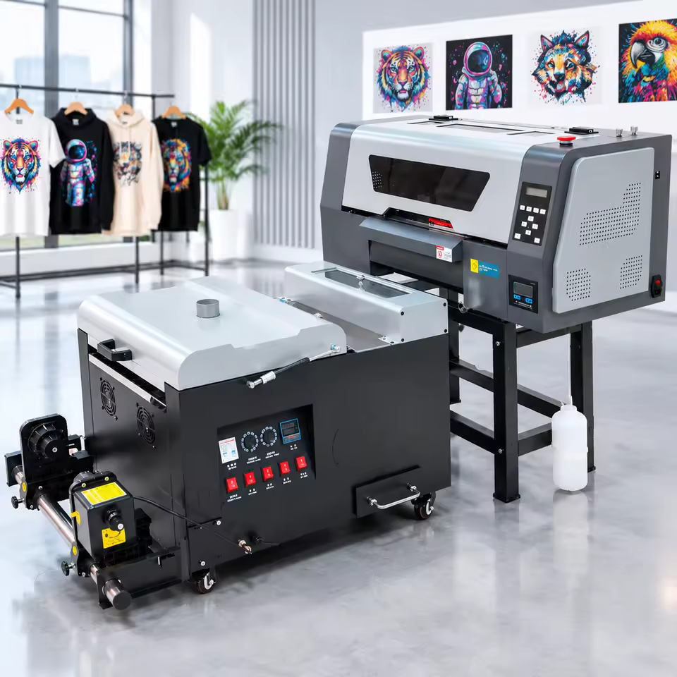PrintVision 30cm A3 dual-head DTF printer with powder shaker